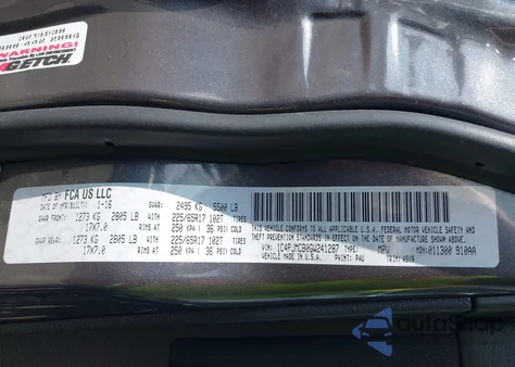 2016 Jeep Cherokee Latitude из США, поврежденный, VIN 1C4PJMCB0GW241287